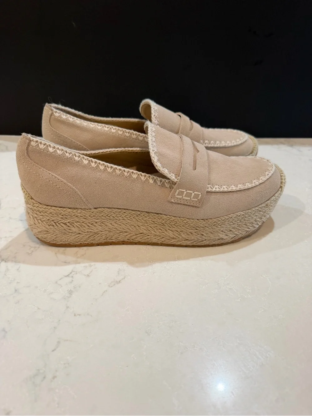 Dolce Vita Dalia Women’s Beige Espadrille Platform Loafers
